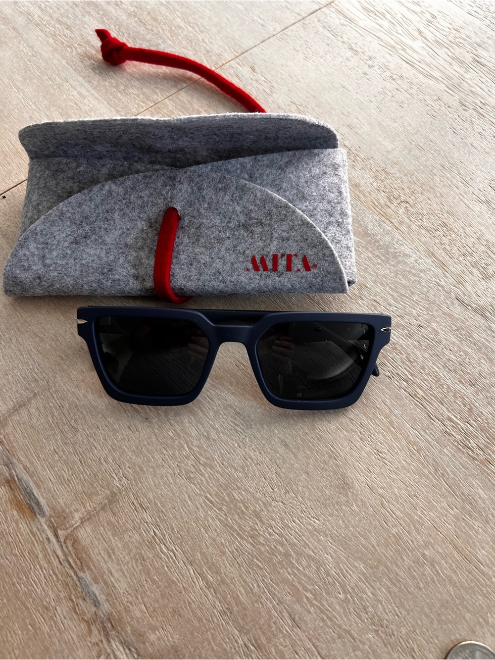 Mita Navy Square Sunglasses - Mita